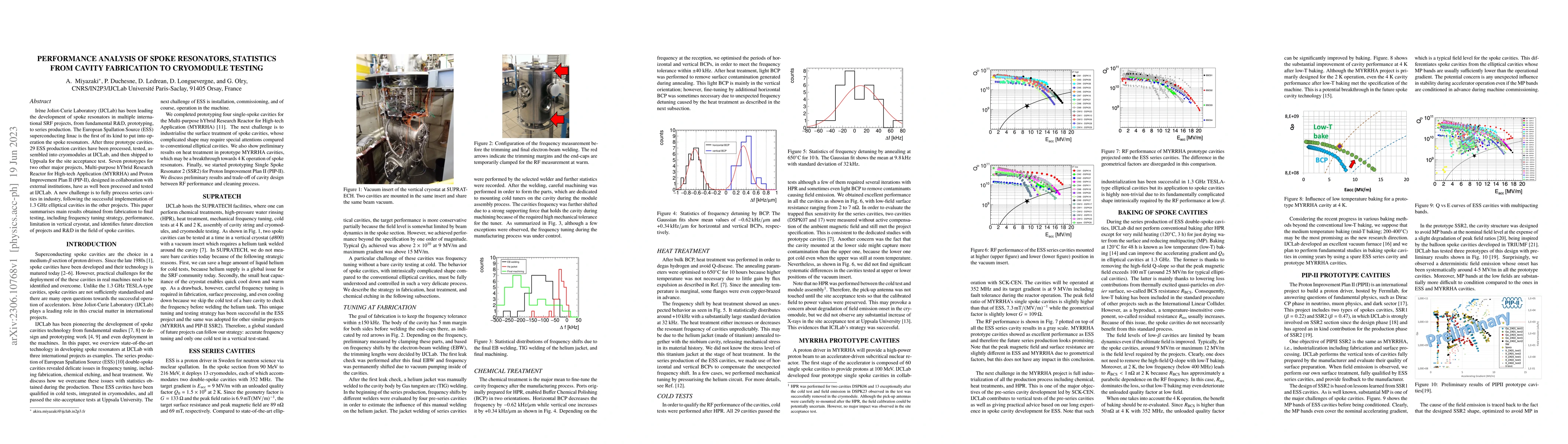 Thumbnail for Performance Analysis of Spoke Resonators, Statistics from Cavity
  Fabrication to Cryomodule Testing