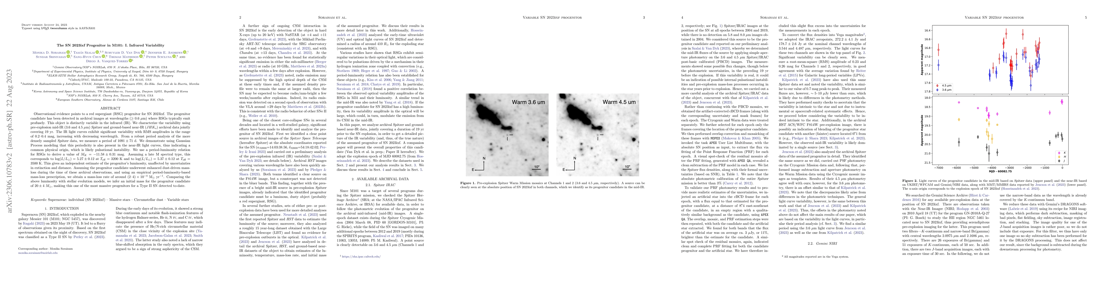 Thumbnail for The SN 2023ixf Progenitor in M101: I. Infrared Variability