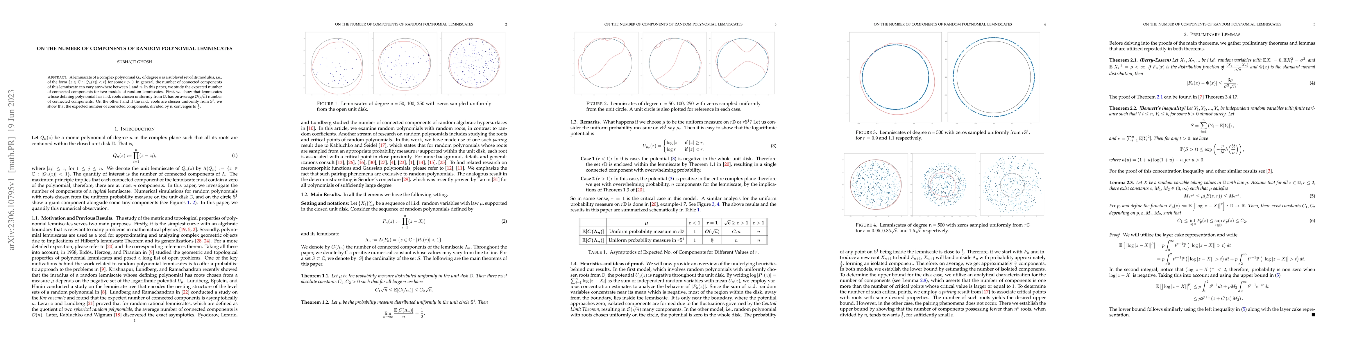 Thumbnail for On the number of components of random polynomial lemniscates