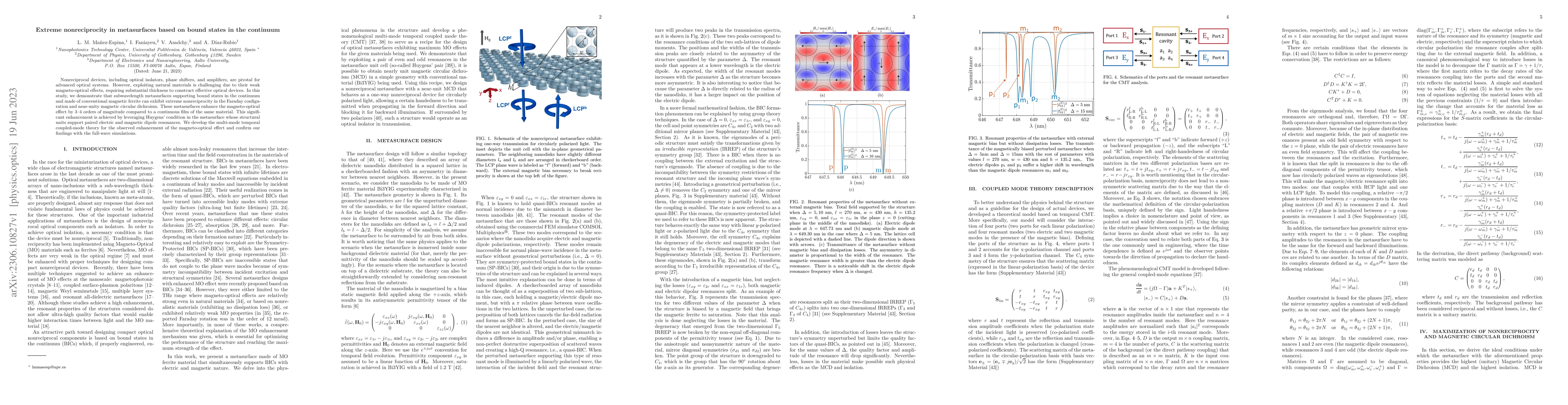 Thumbnail for Extreme nonreciprocity in metasurfaces based on bound states in the
  continuum