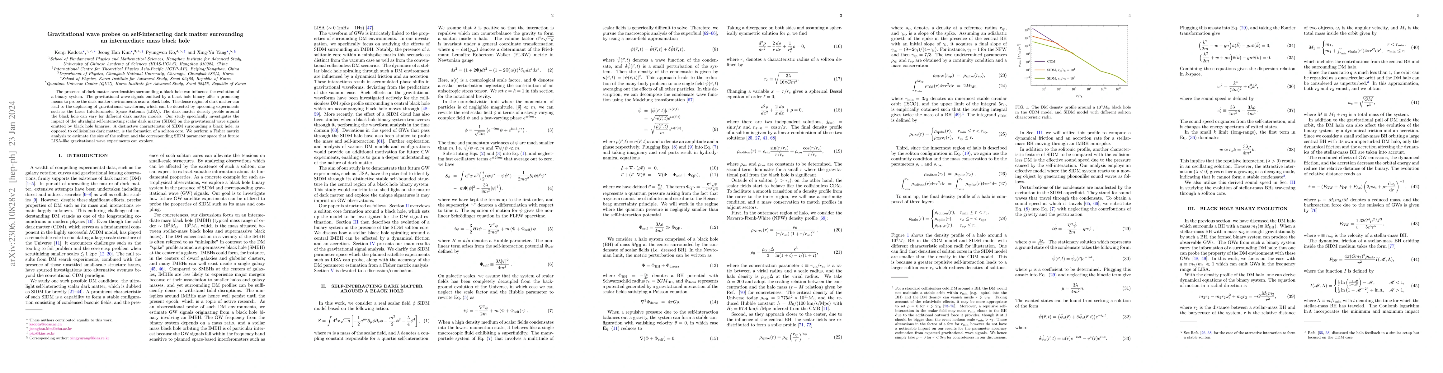 Thumbnail for Gravitational wave probes on self-interacting dark matter surrounding an
  intermediate mass black hole