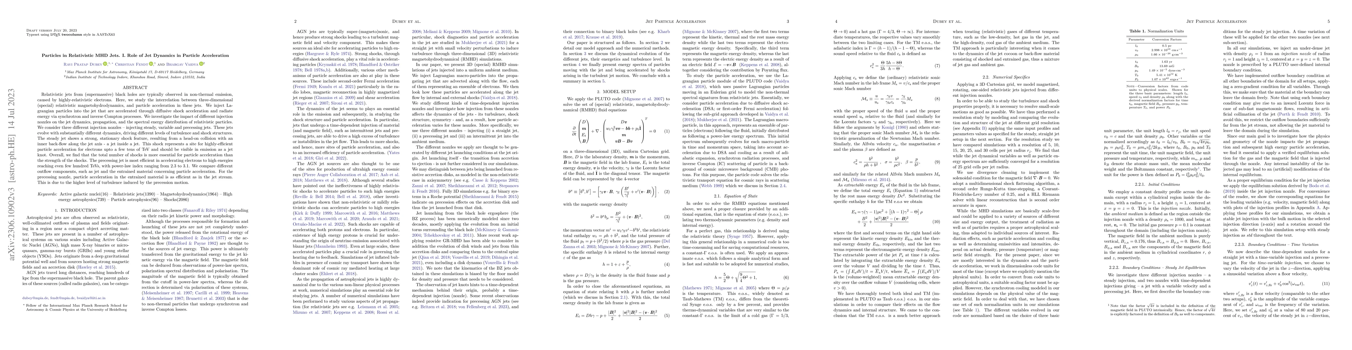 Thumbnail for Particles in Relativistic MHD Jets. I. Role of Jet Dynamics in Particle
  Acceleration