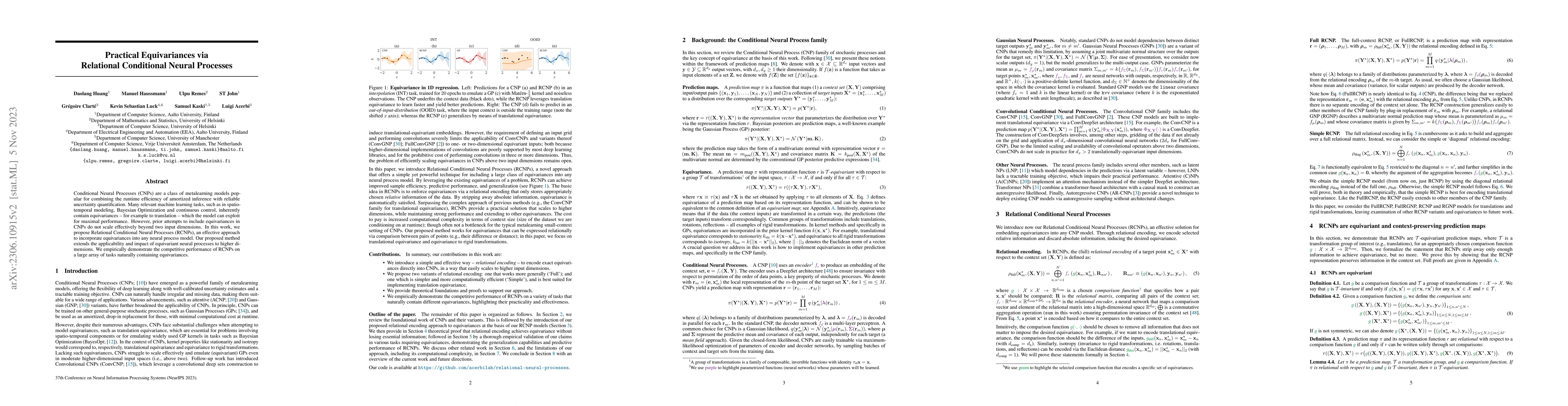 Thumbnail for Practical Equivariances via Relational Conditional Neural Processes