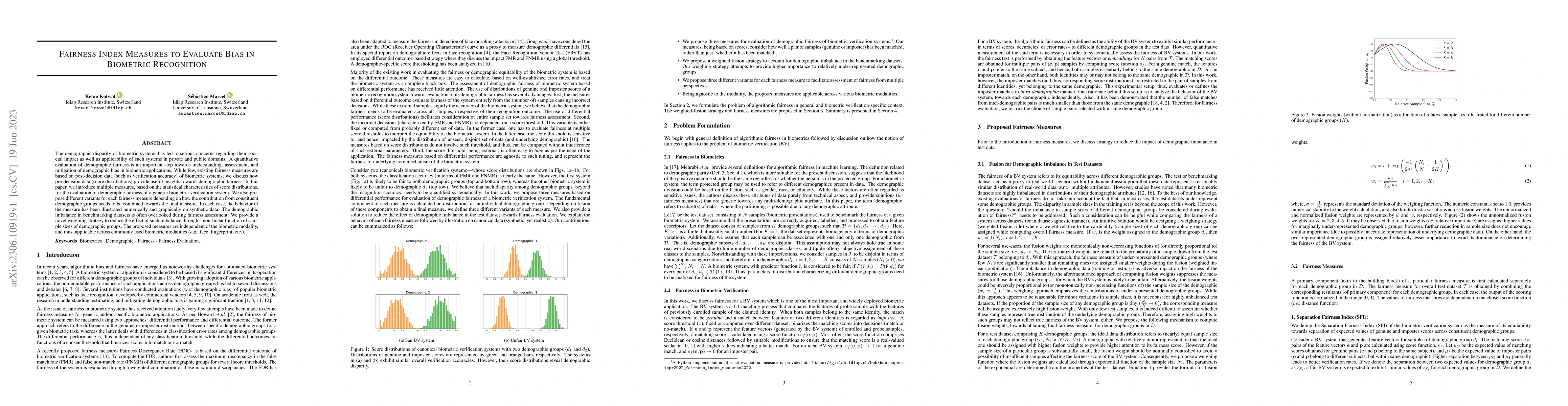 Thumbnail for Fairness Index Measures to Evaluate Bias in Biometric Recognition