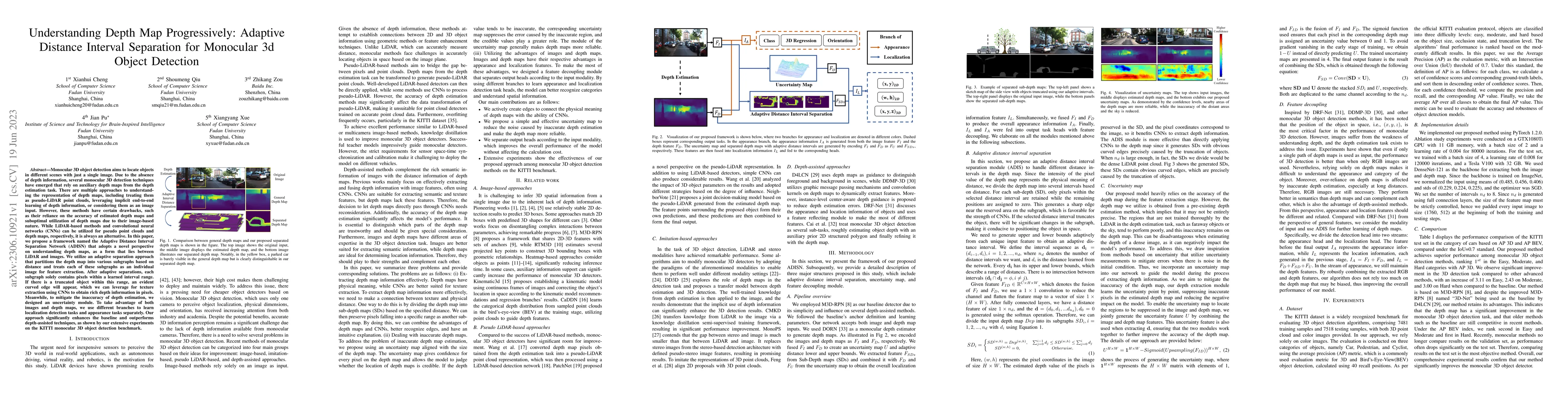 Thumbnail for Understanding Depth Map Progressively: Adaptive Distance Interval
  Separation for Monocular 3d Object Detection