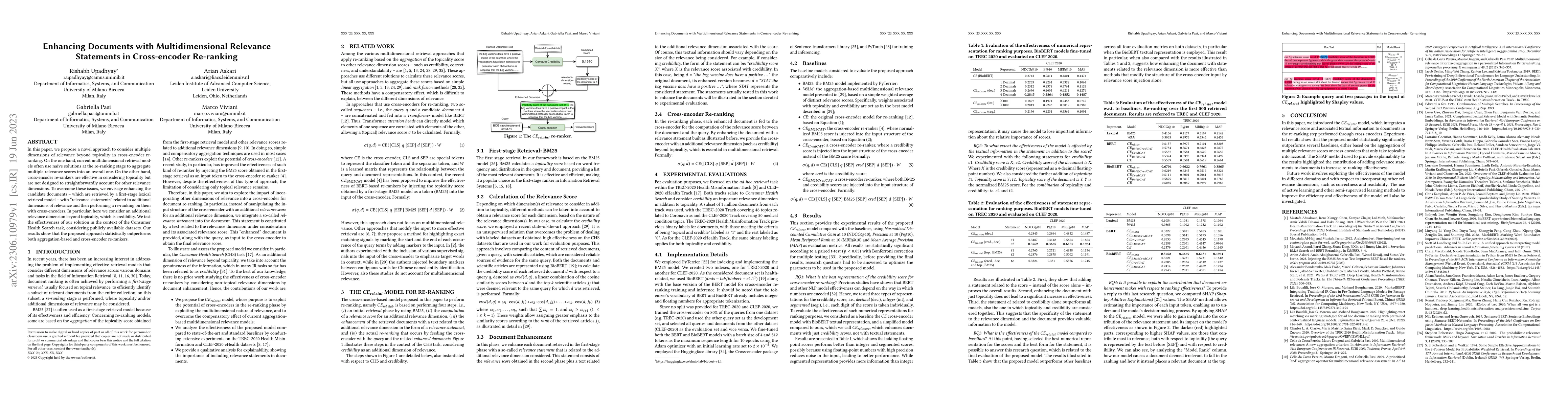 Thumbnail for Enhancing Documents with Multidimensional Relevance Statements in
  Cross-encoder Re-ranking
