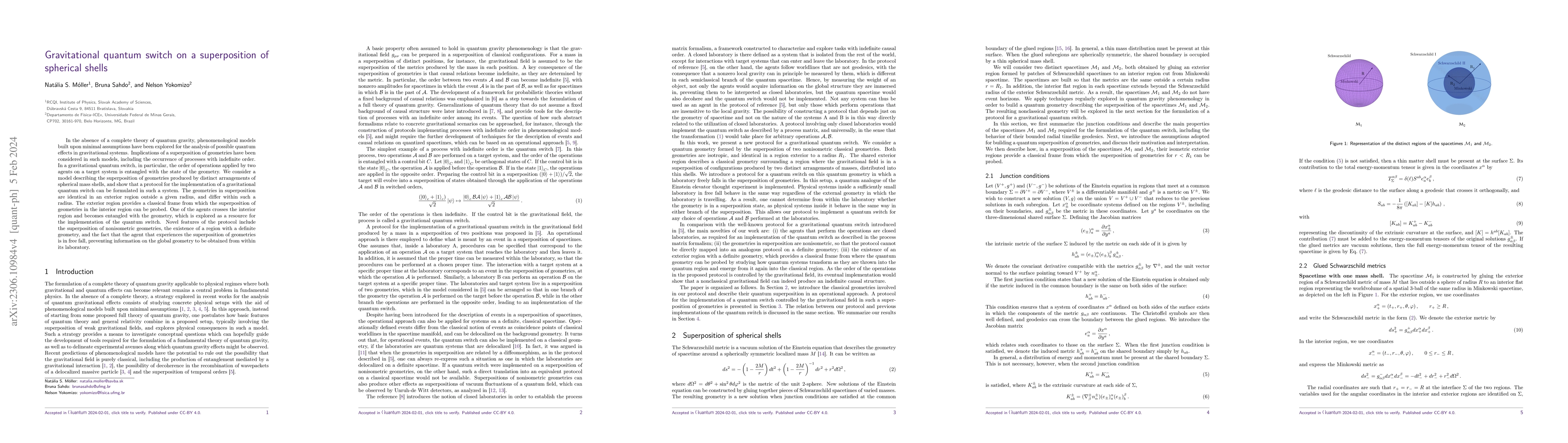 Thumbnail for Gravitational quantum switch on a superposition of spherical shells