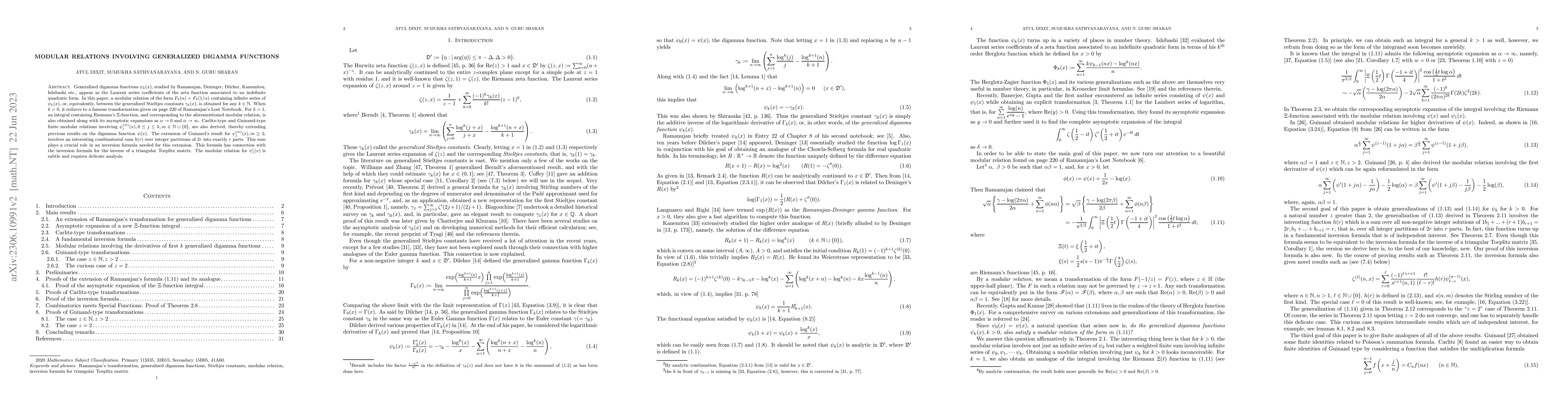 Thumbnail for Modular relations involving generalized digamma functions