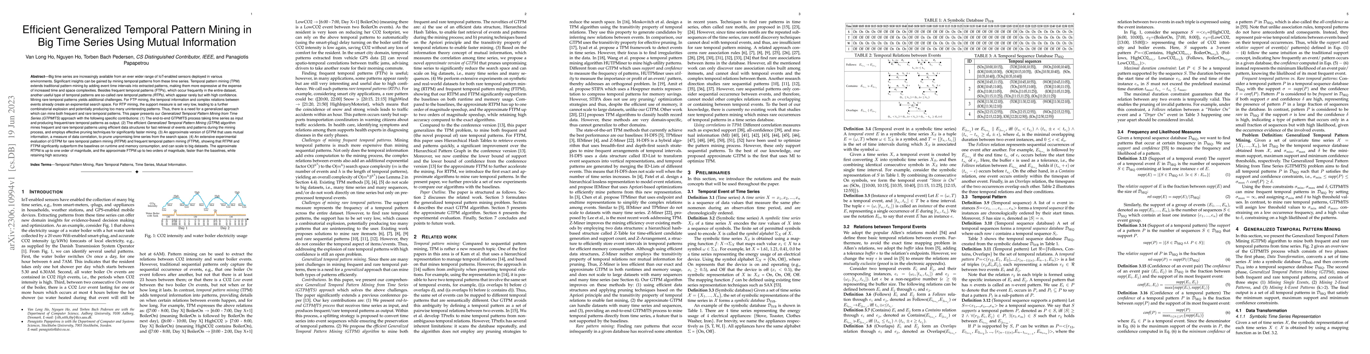 Thumbnail for Efficient Generalized Temporal Pattern Mining in Big Time Series Using
  Mutual Information