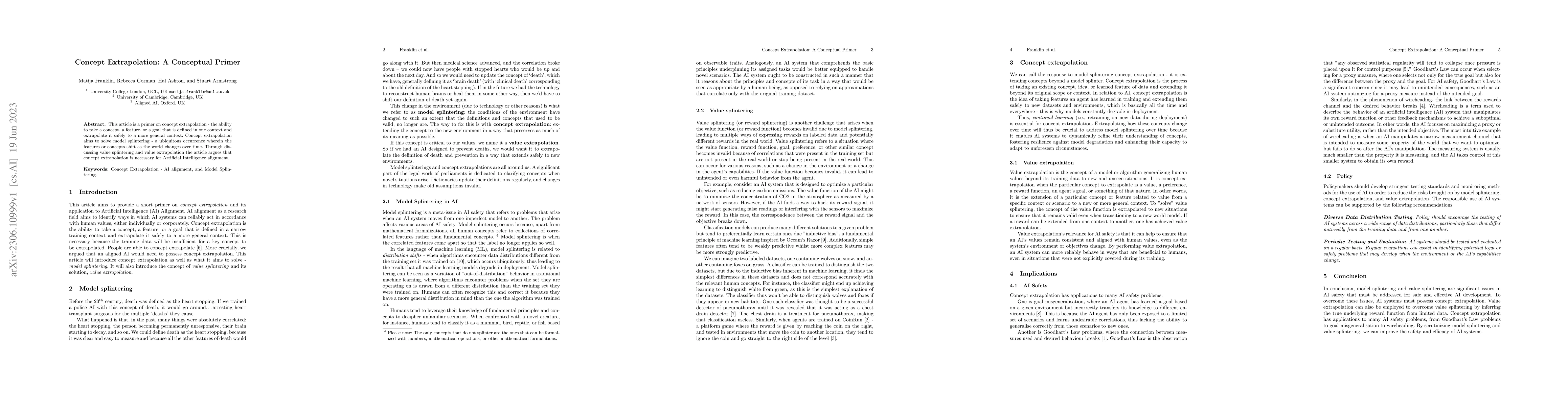 Thumbnail for Concept Extrapolation: A Conceptual Primer
