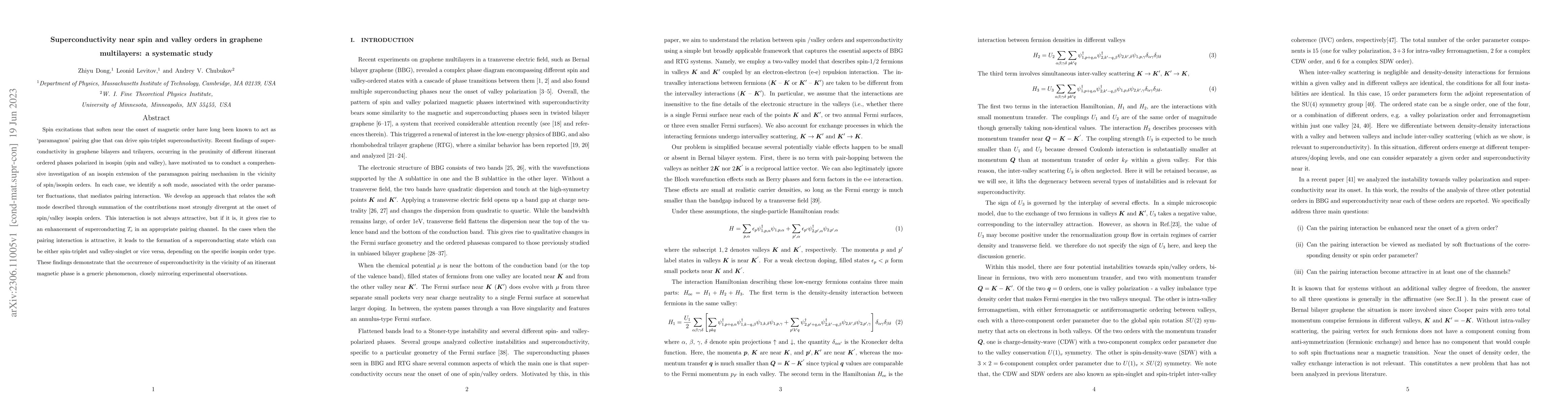 Thumbnail for Superconductivity near spin and valley orders in graphene multilayers: a
  systematic study