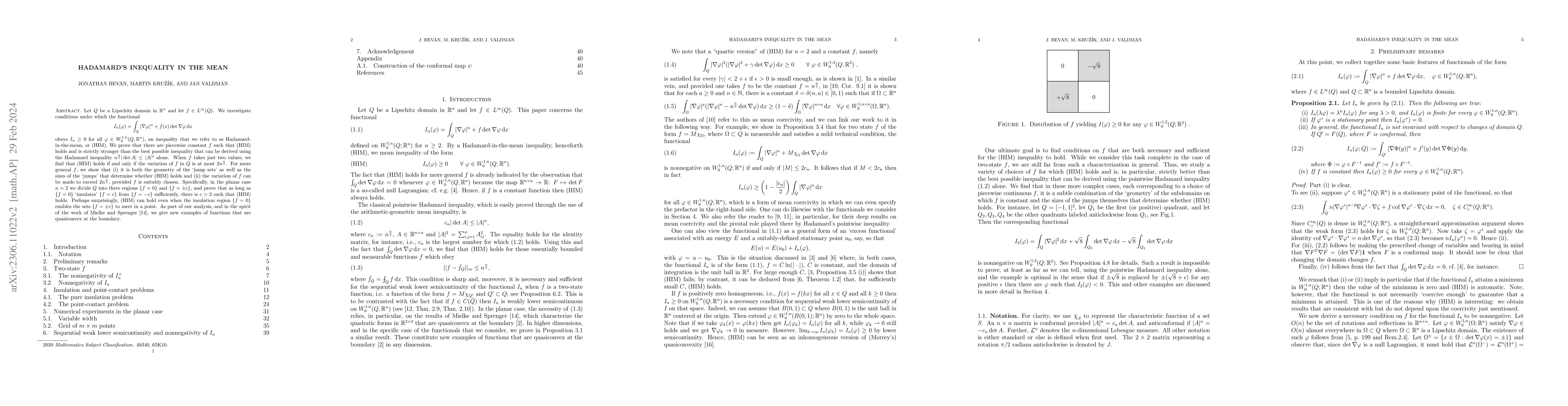 Thumbnail for Hadamard's inequality in the mean