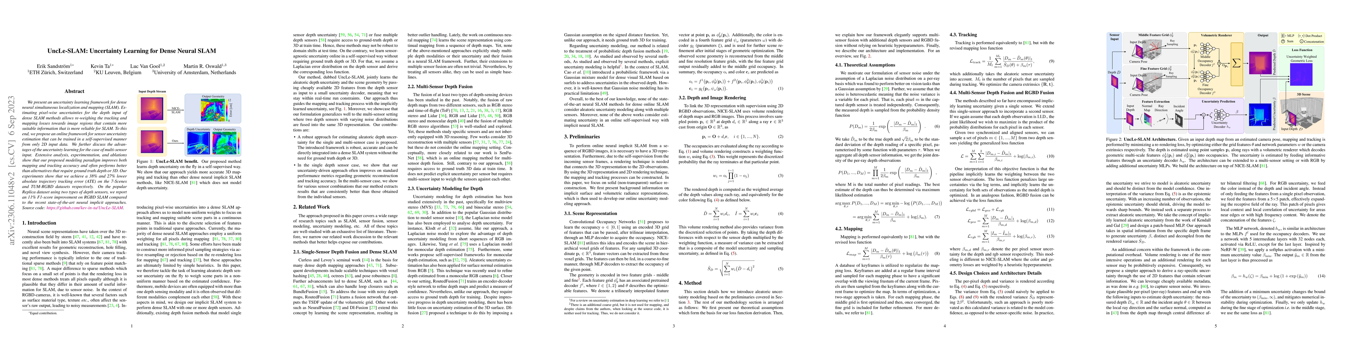 Thumbnail for UncLe-SLAM: Uncertainty Learning for Dense Neural SLAM