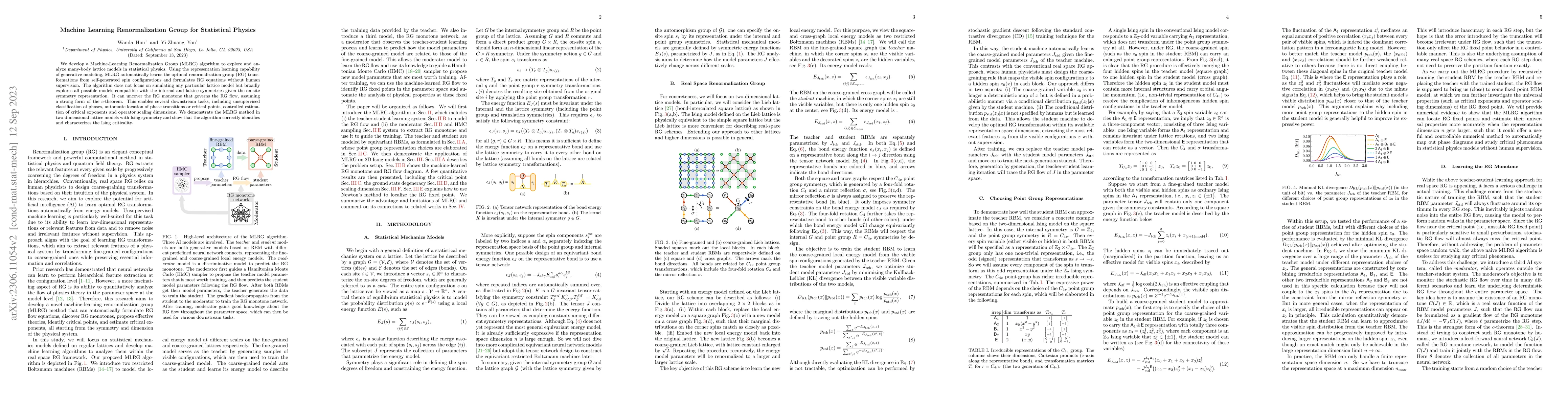 Thumbnail for Machine Learning Renormalization Group for Statistical Physics