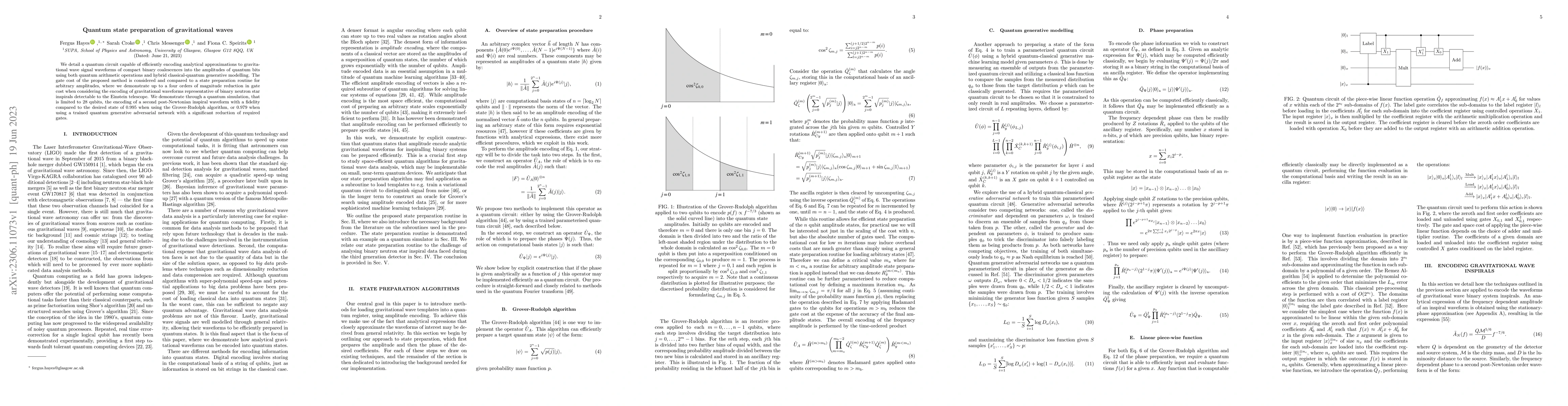 Thumbnail for Quantum state preparation of gravitational waves