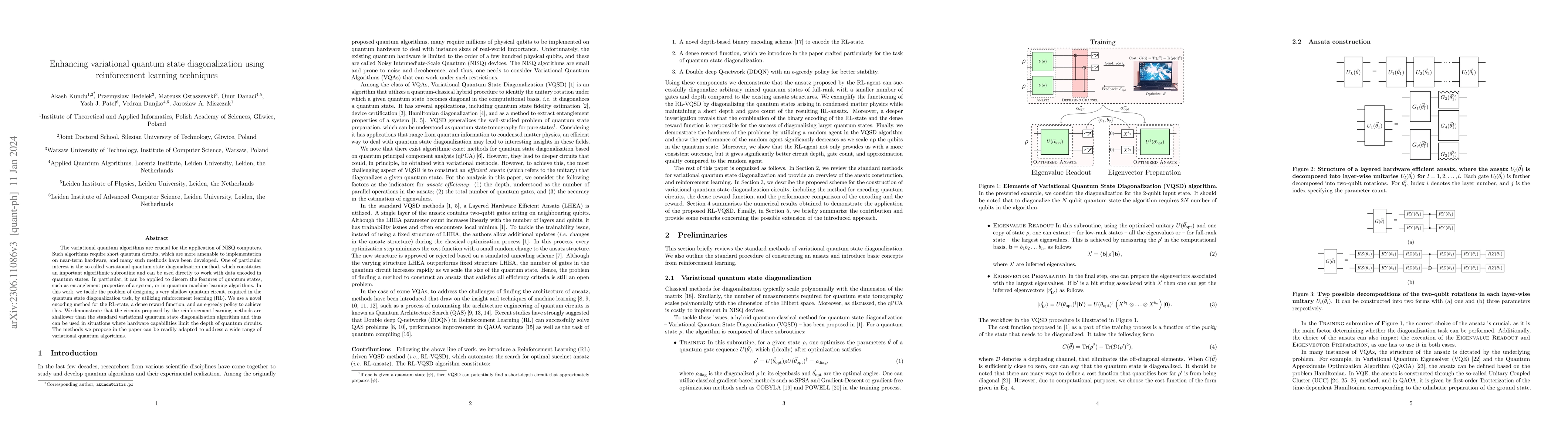 Thumbnail for Enhancing variational quantum state diagonalization using reinforcement
  learning techniques