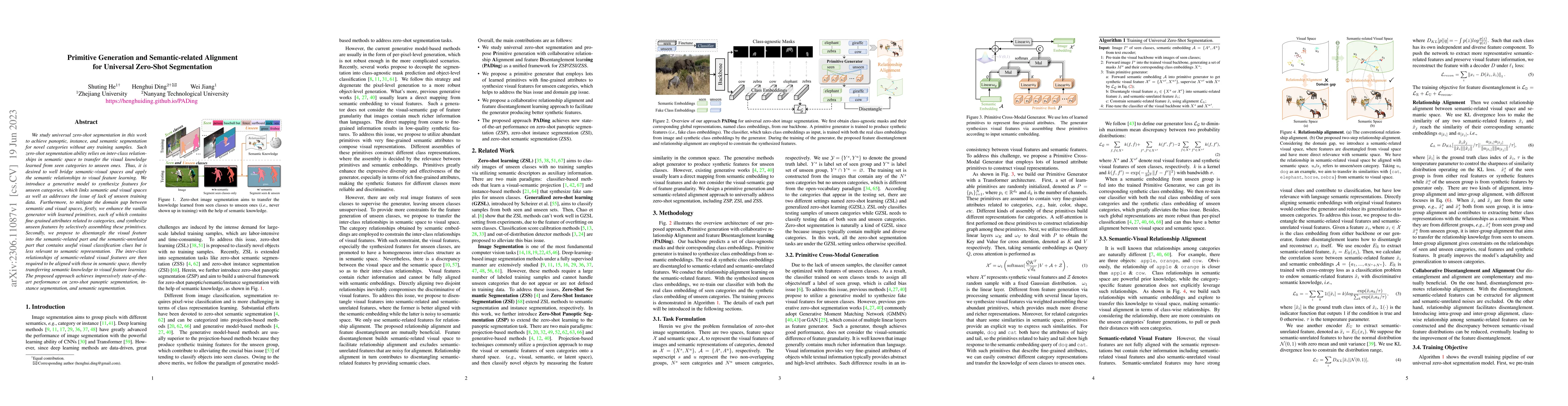 Thumbnail for Primitive Generation and Semantic-related Alignment for Universal
  Zero-Shot Segmentation