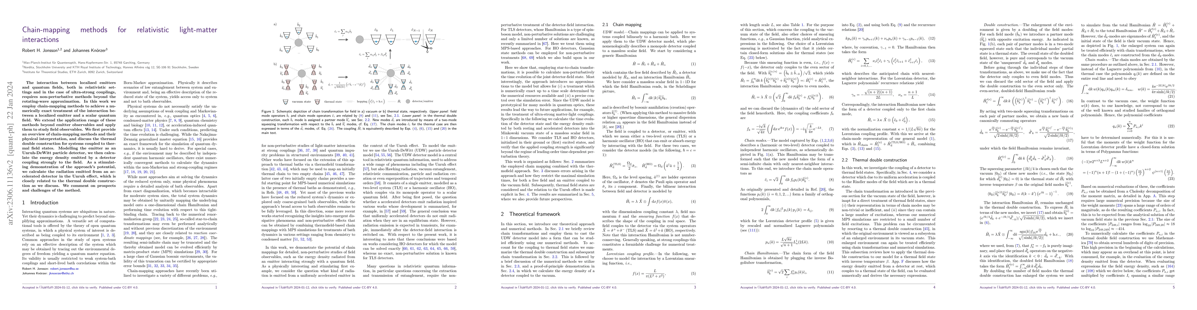 Thumbnail for Chain-mapping methods for relativistic light-matter interactions