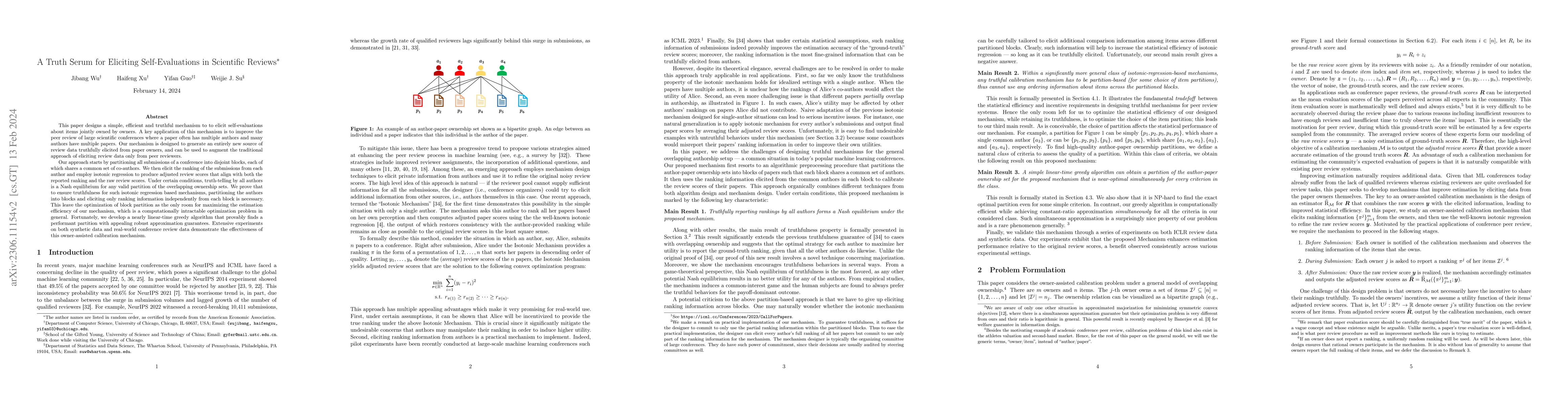 Thumbnail for A Truth Serum for Eliciting Self-Evaluations in Scientific Reviews