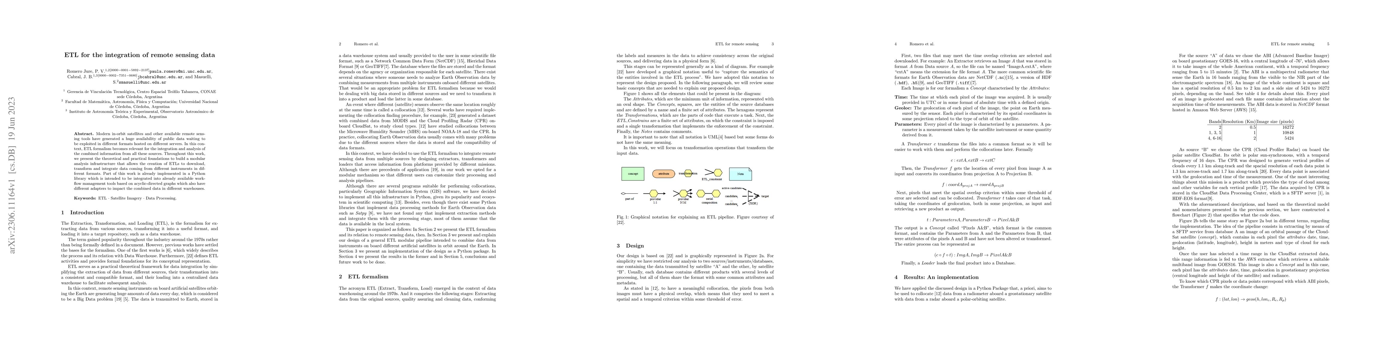 Thumbnail for ETL for the integration of remote sensing data