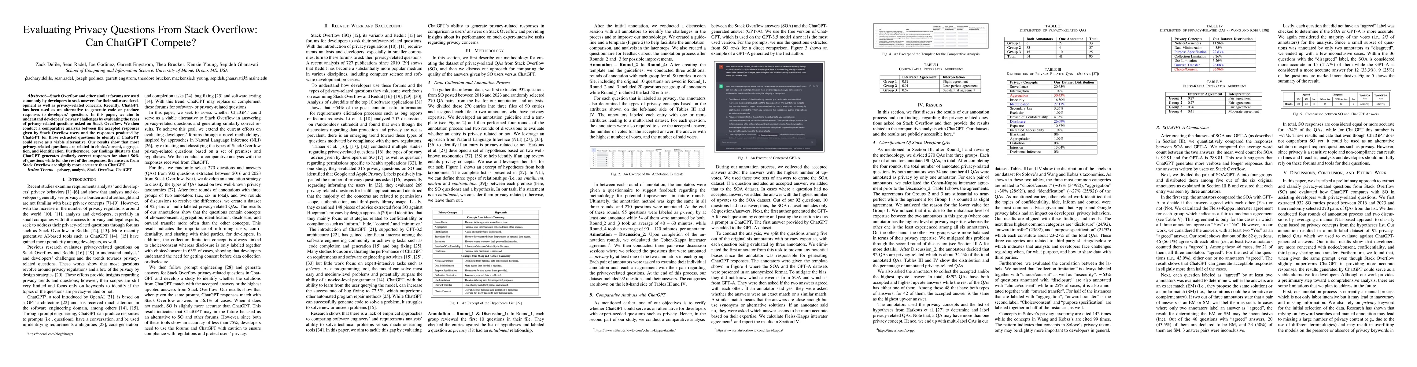 Thumbnail for Evaluating Privacy Questions From Stack Overflow: Can ChatGPT Compete?