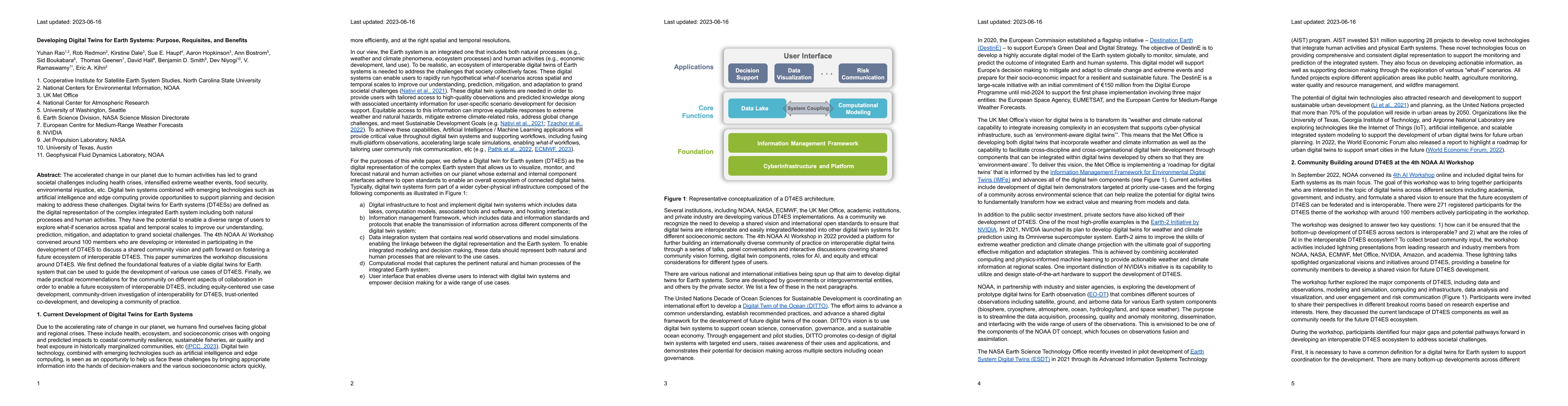 Thumbnail for Developing Digital Twins for Earth Systems: Purpose, Requisites, and
  Benefits