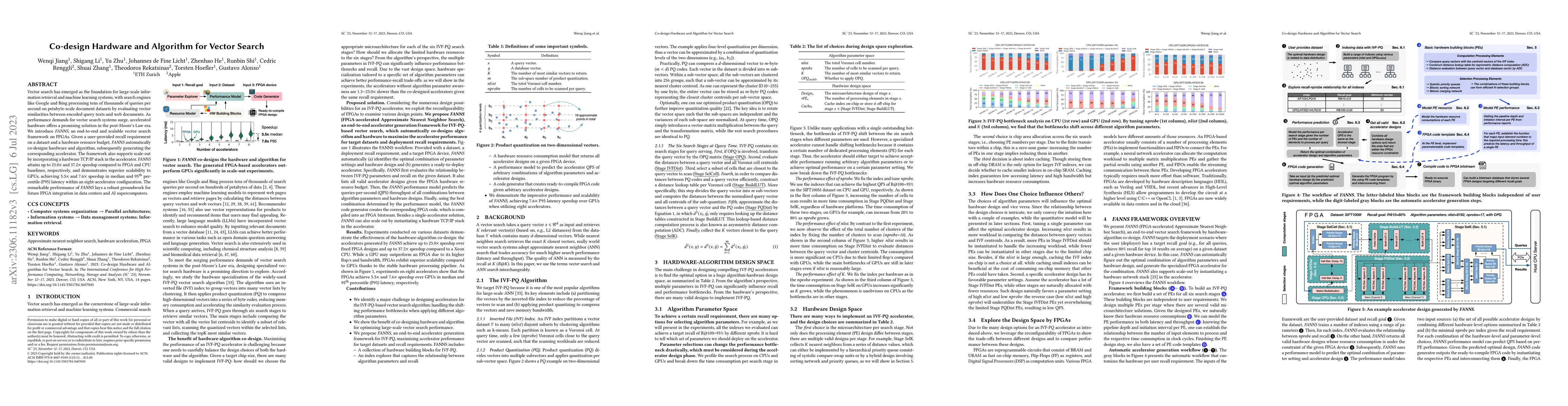 Thumbnail for Co-design Hardware and Algorithm for Vector Search