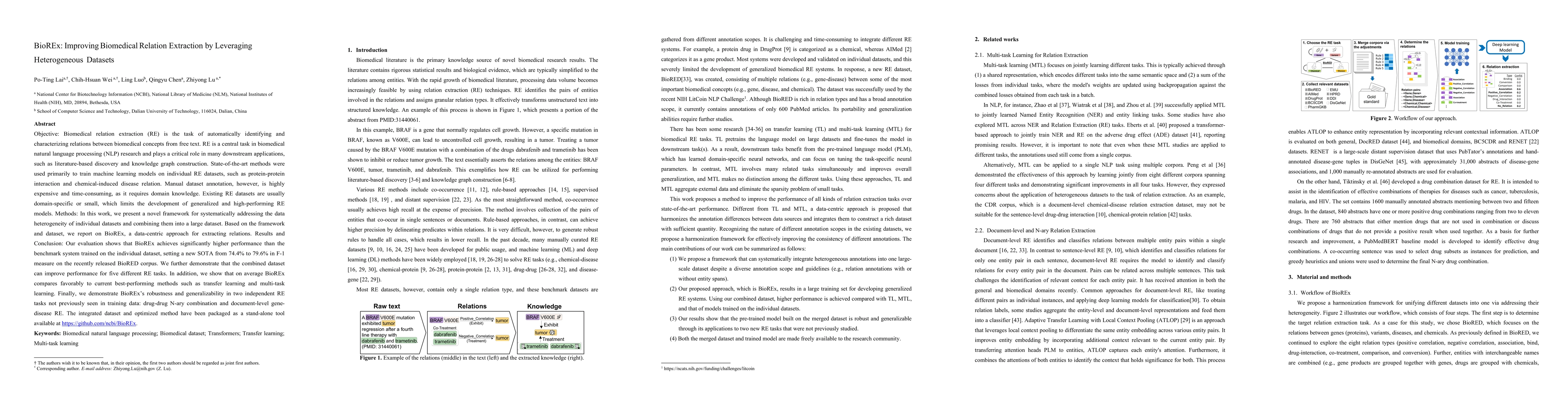 Thumbnail for BioREx: Improving Biomedical Relation Extraction by Leveraging
  Heterogeneous Datasets