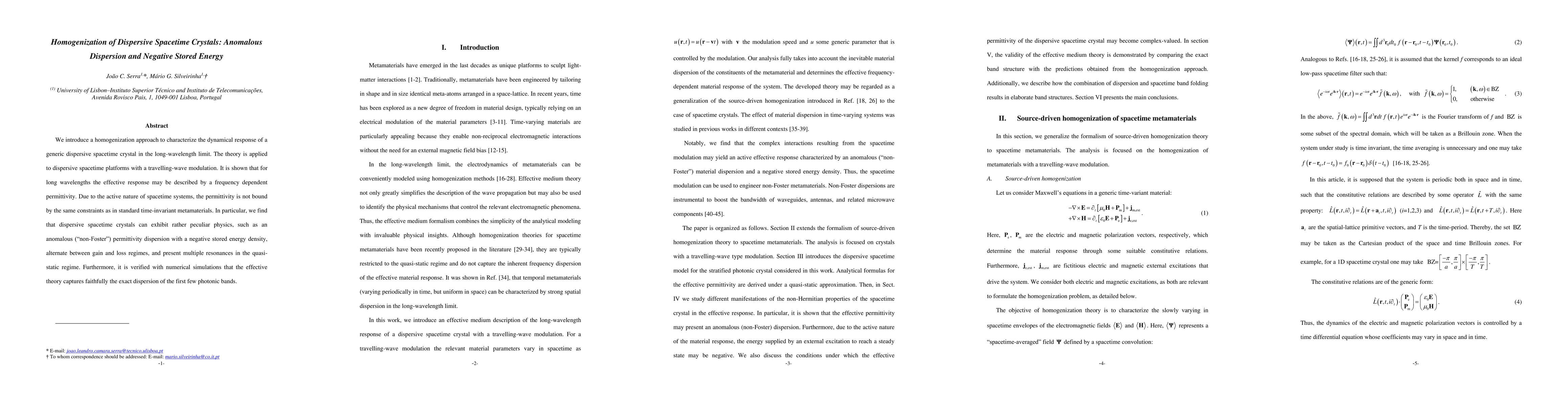 Thumbnail for Homogenization of Dispersive Spacetime Crystals: Anomalous Dispersion
  and Negative Stored Energy