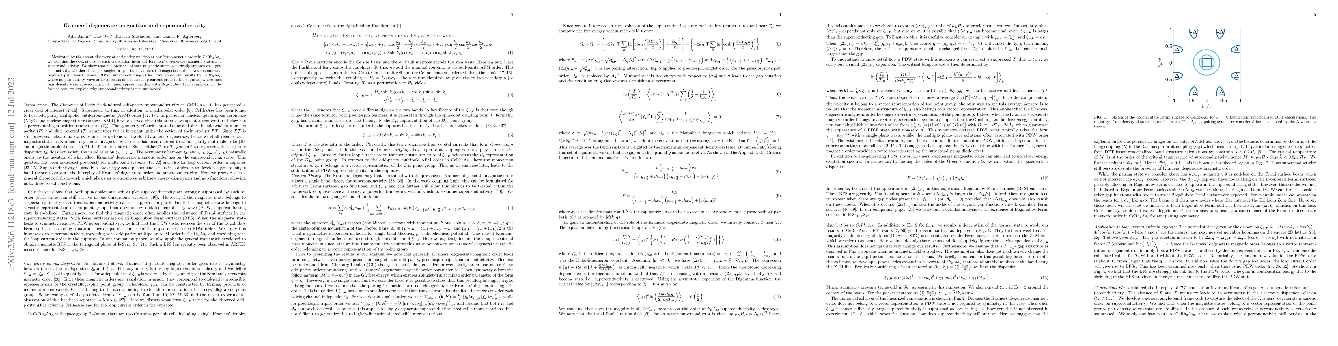 Thumbnail for Kramers' degenerate magnetism and superconductivity