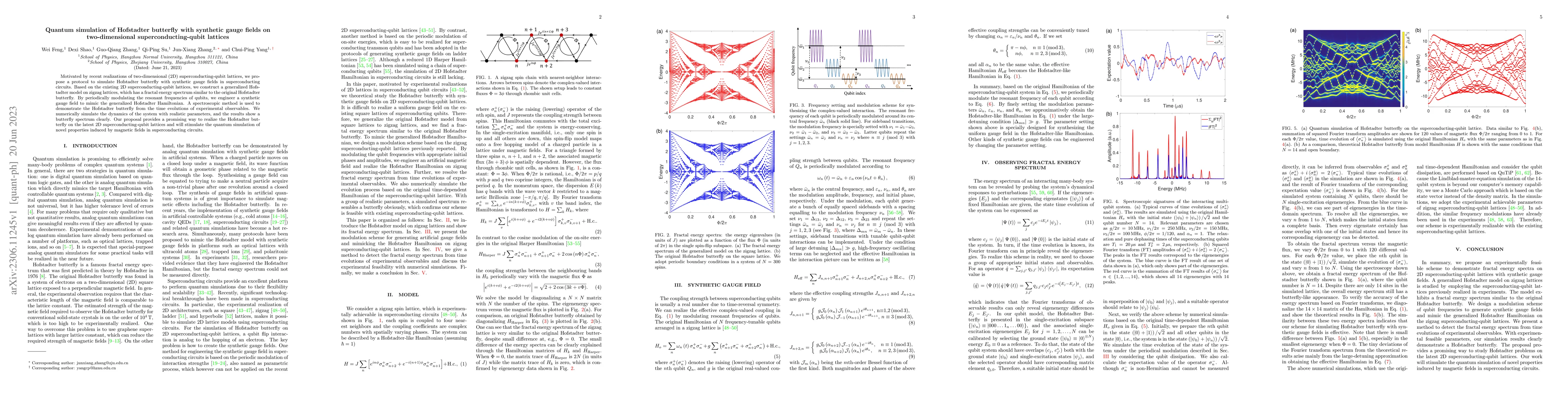 Thumbnail for Quantum simulation of Hofstadter butterfly with synthetic gauge fields
  on two-dimensional superconducting-qubit lattices