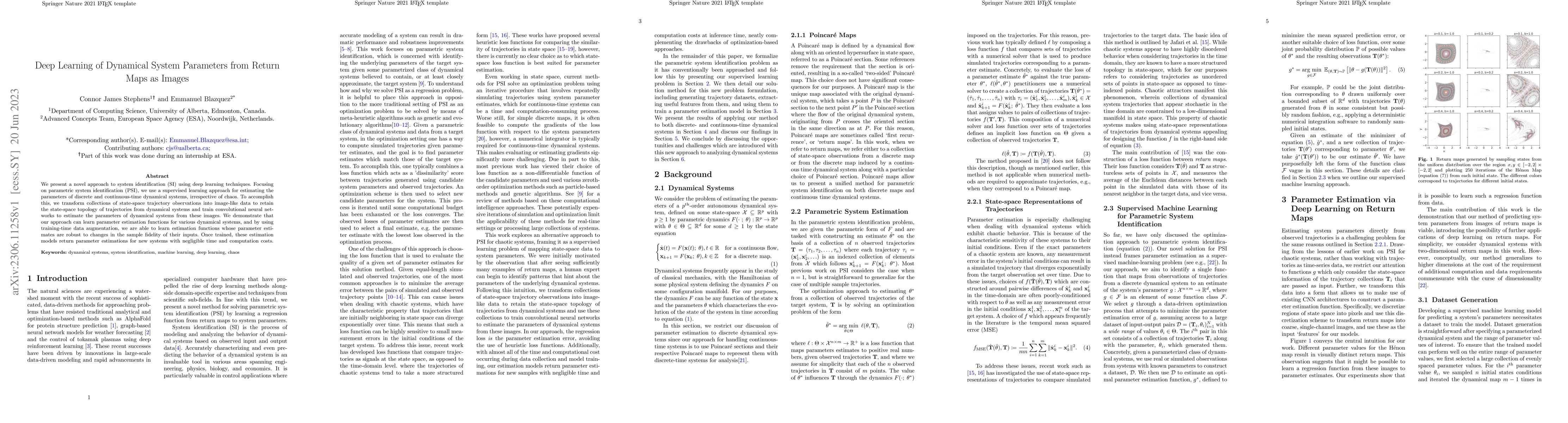 Thumbnail for Deep Learning of Dynamical System Parameters from Return Maps as Images