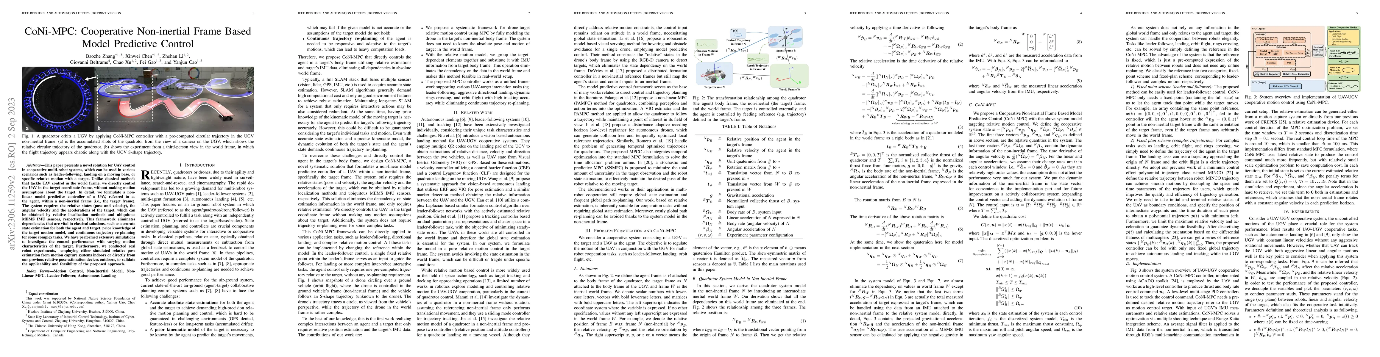 Thumbnail for CoNi-MPC: Cooperative Non-inertial Frame Based Model Predictive Control