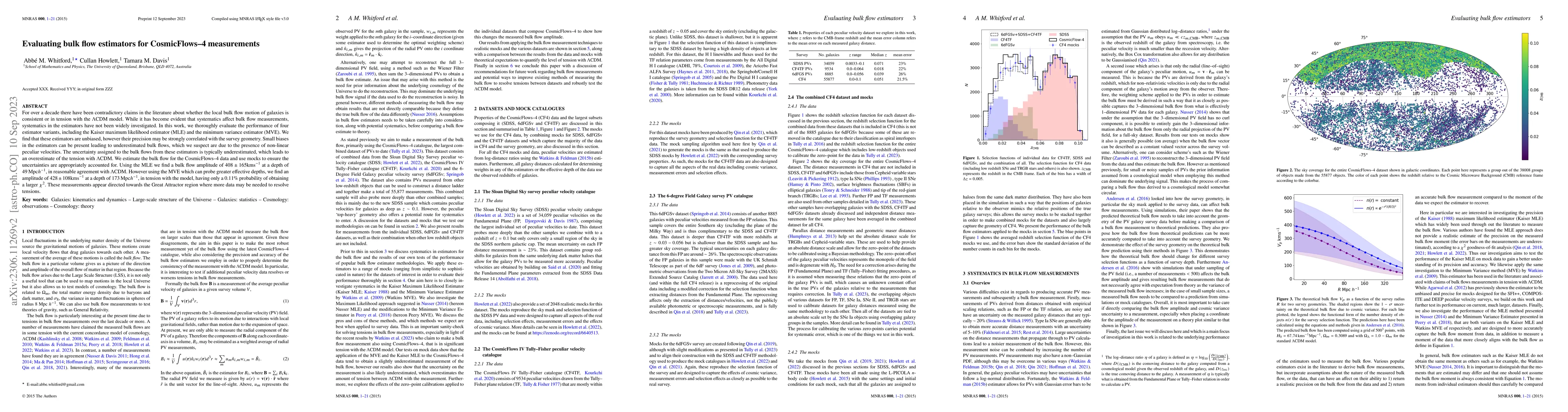 Thumbnail for Evaluating bulk flow estimators for CosmicFlows-4 measurements