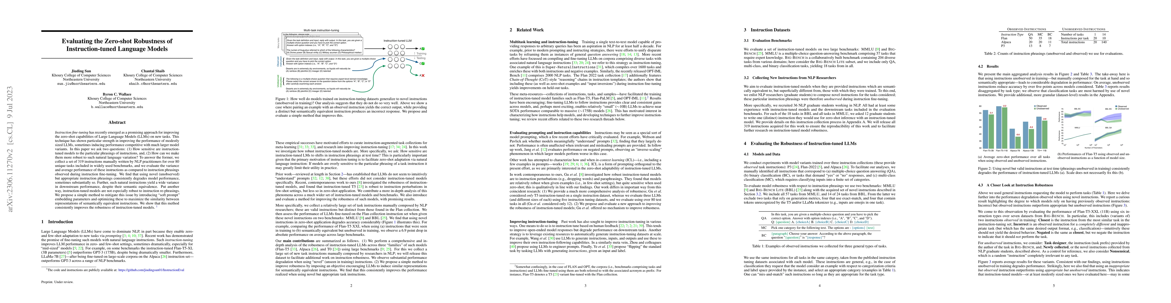 Thumbnail for Evaluating the Zero-shot Robustness of Instruction-tuned Language Models