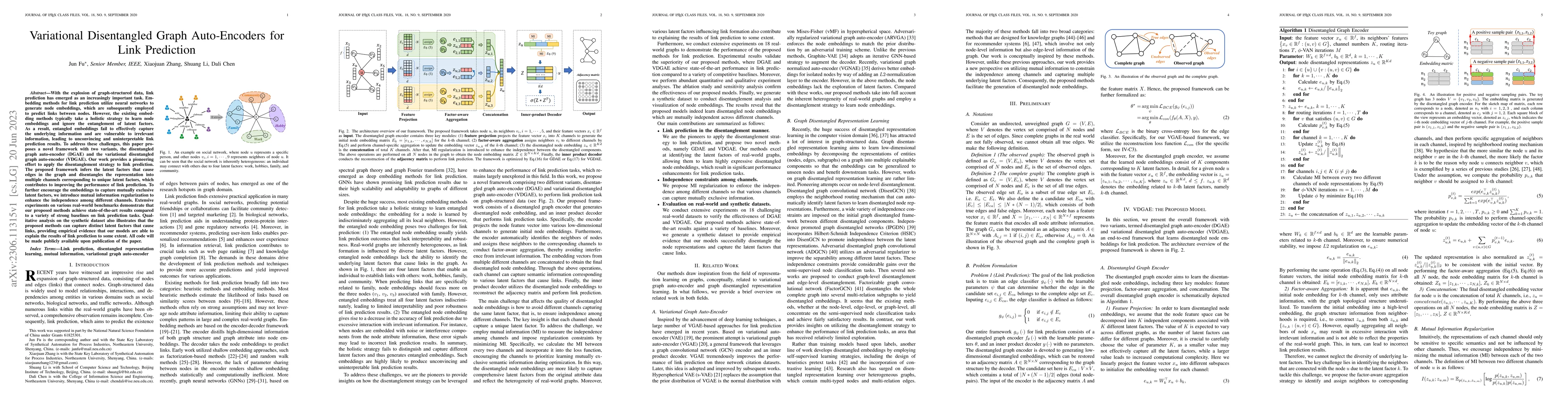 Thumbnail for Variational Disentangled Graph Auto-Encoders for Link Prediction