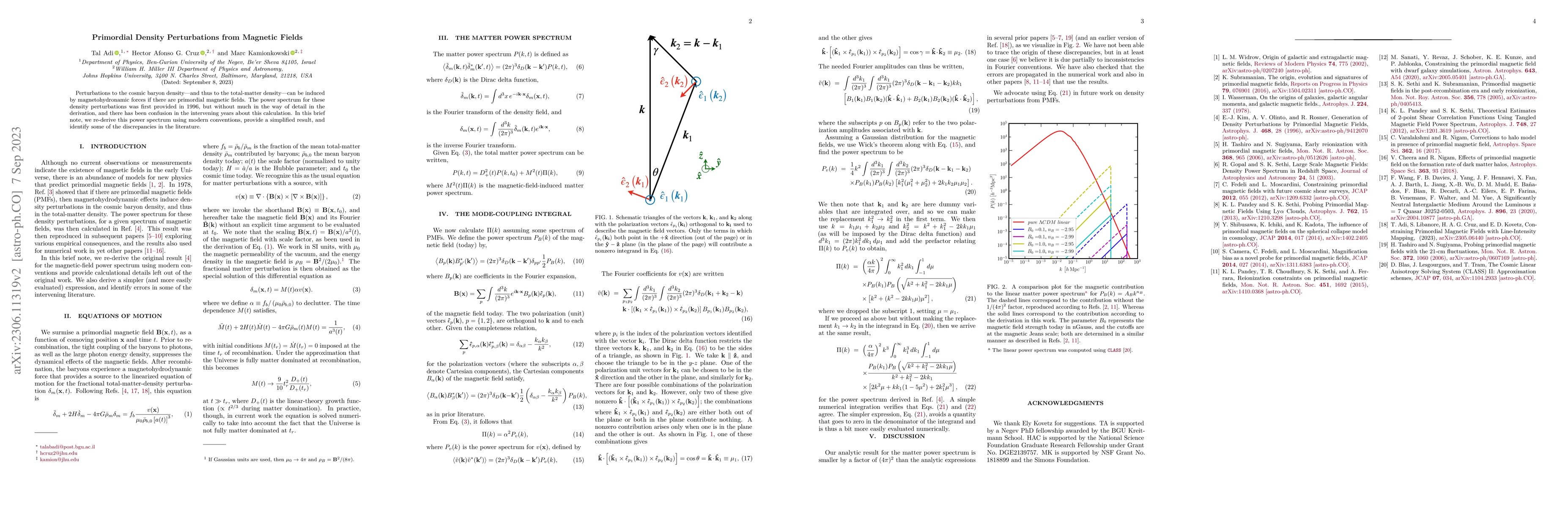 Thumbnail for Primordial Density Perturbations from Magnetic Fields