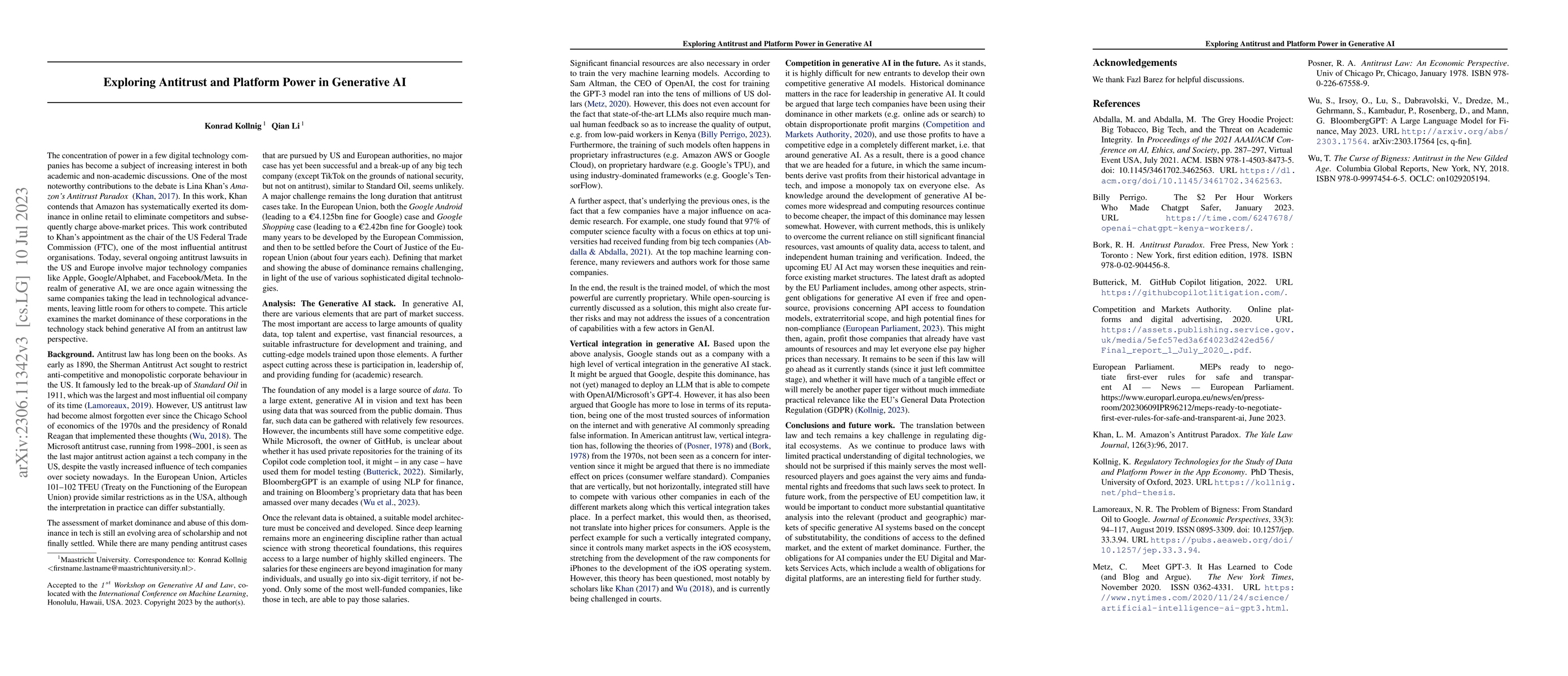 Thumbnail for Exploring Antitrust and Platform Power in Generative AI