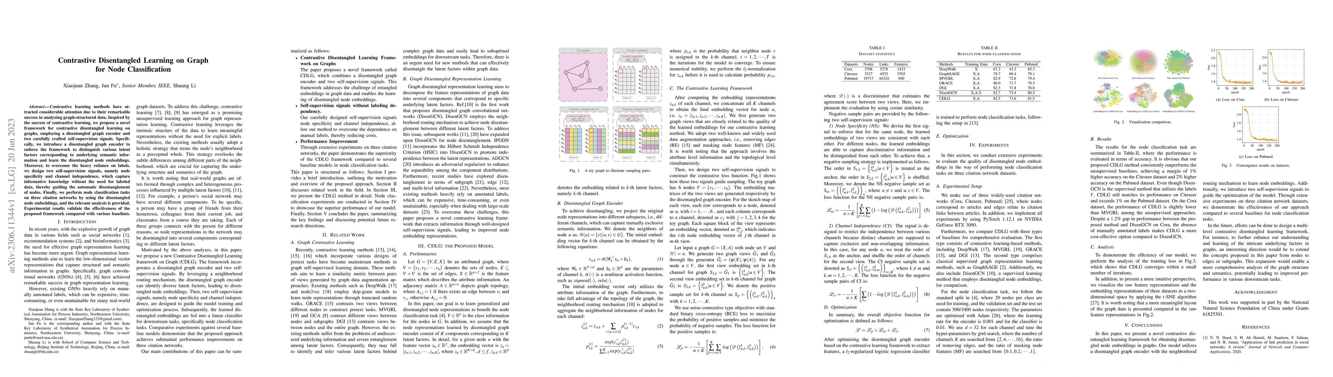 Thumbnail for Contrastive Disentangled Learning on Graph for Node Classification