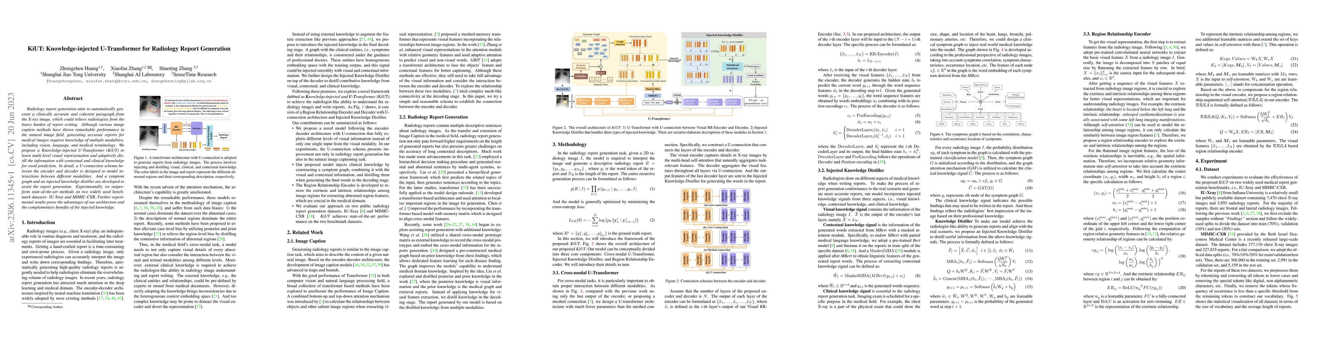 Thumbnail for KiUT: Knowledge-injected U-Transformer for Radiology Report Generation