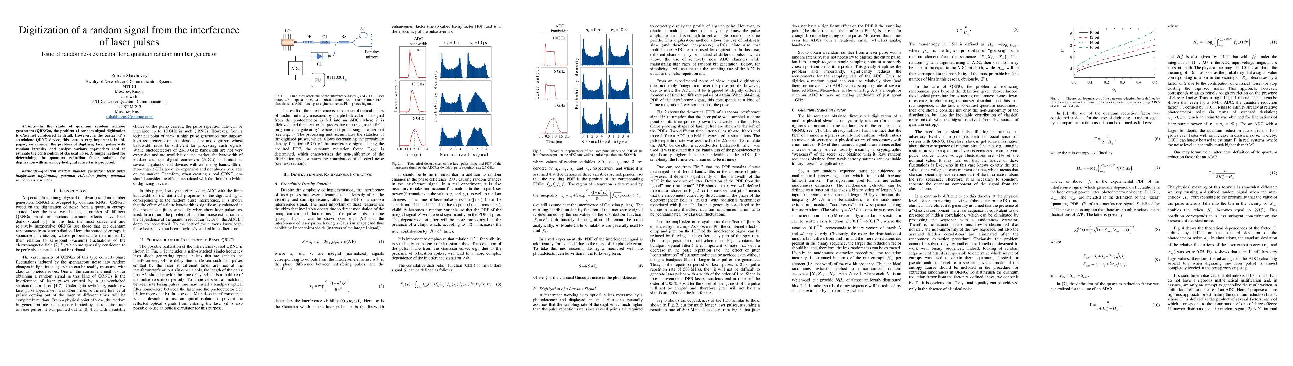 Thumbnail for Digitization of a random signal from the interference of laser pulses