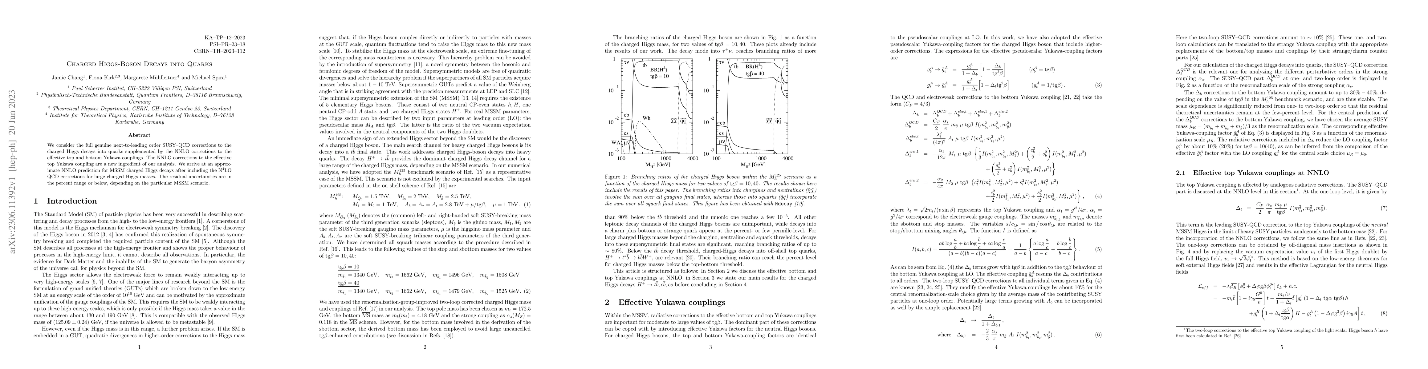 Thumbnail for Charged Higgs-Boson Decays into Quarks