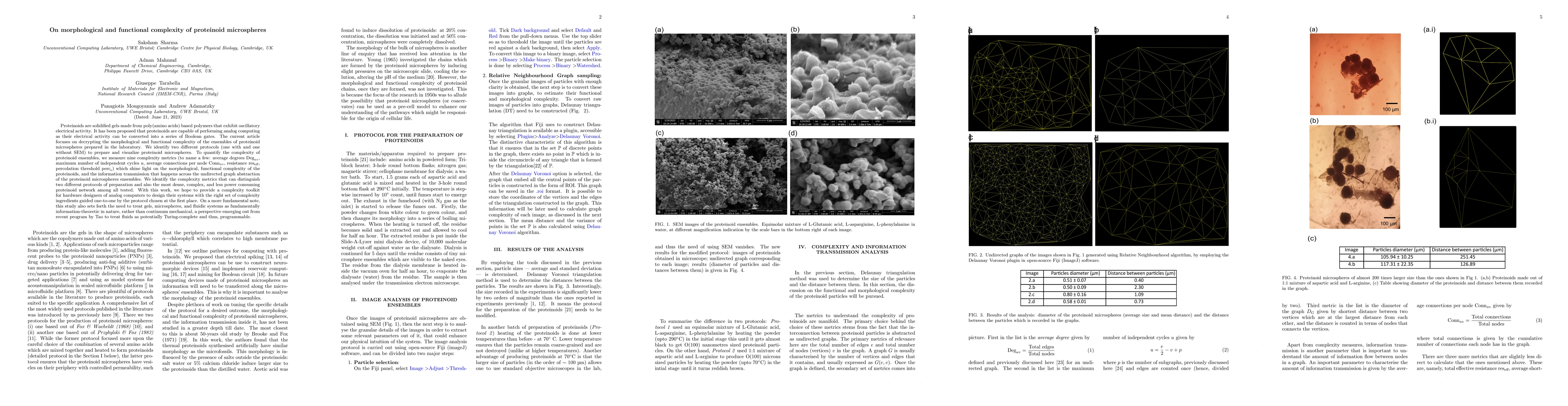 Thumbnail for On morphological and functional complexity of proteinoid microspheres