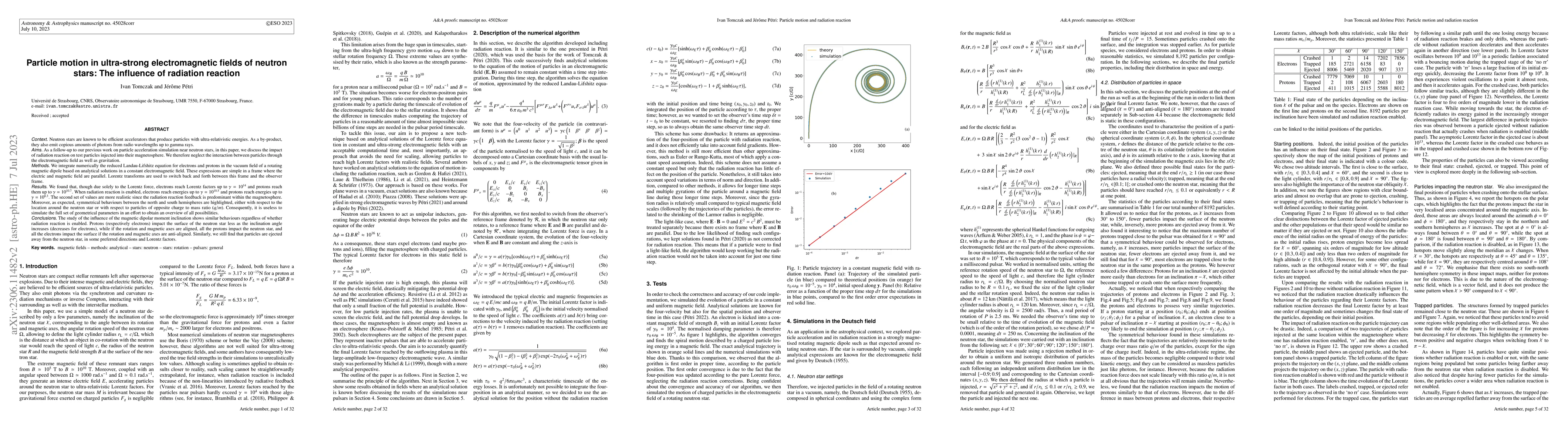 Thumbnail for Particle motion in neutron stars ultra-strong electromagnetic field: the
  influence of radiation reaction