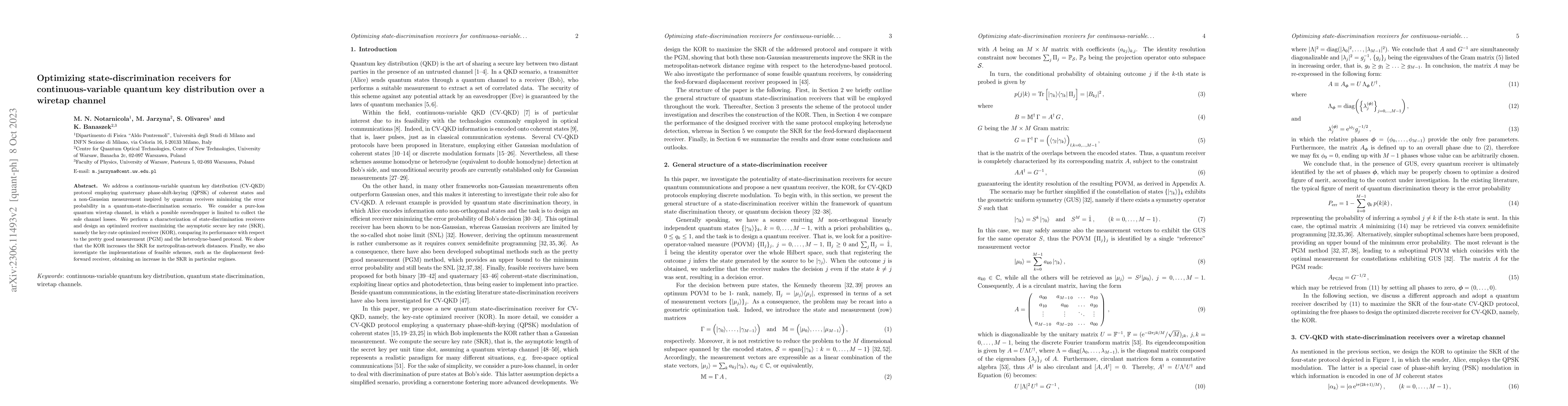 Thumbnail for Optimizing state-discrimination receivers for continuous-variable
  quantum key distribution over a wiretap channel