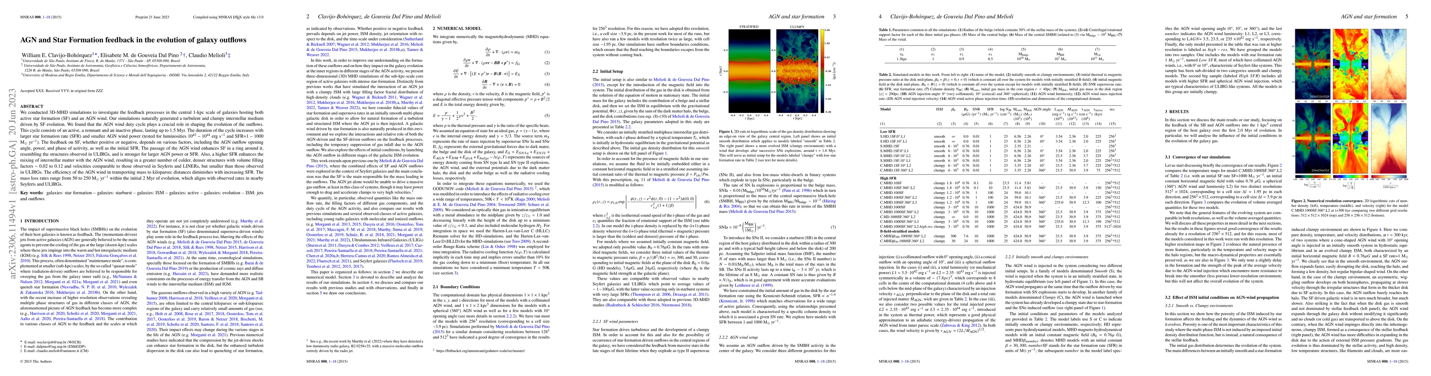 Thumbnail for AGN and Star Formation feedback in the evolution of galaxy outflows