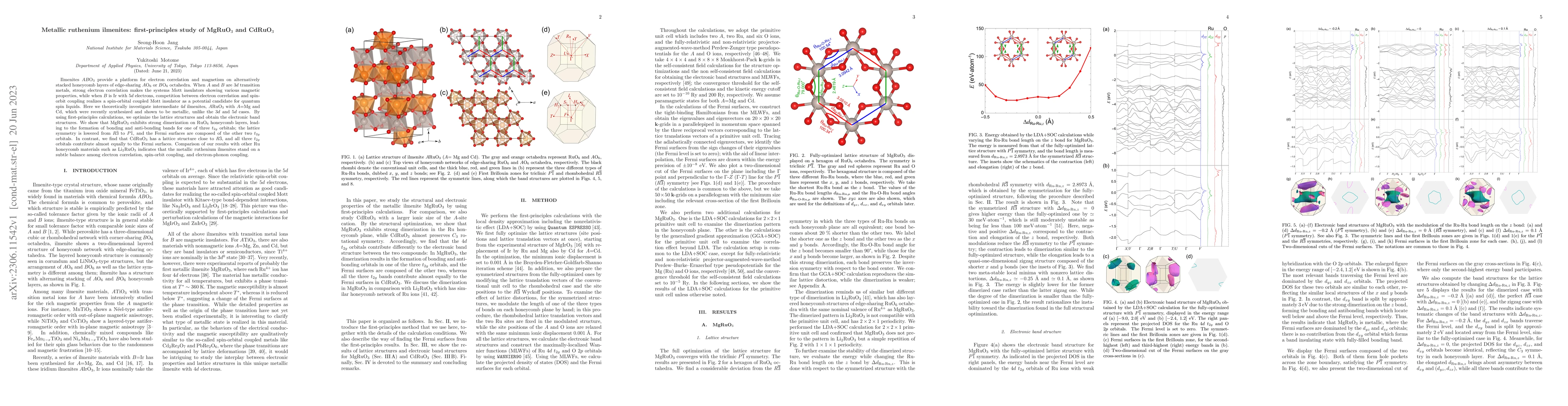 Thumbnail for Metallic ruthenium ilmenites: first-principles study of MgRuO$_3$ and
  CdRuO$_3$