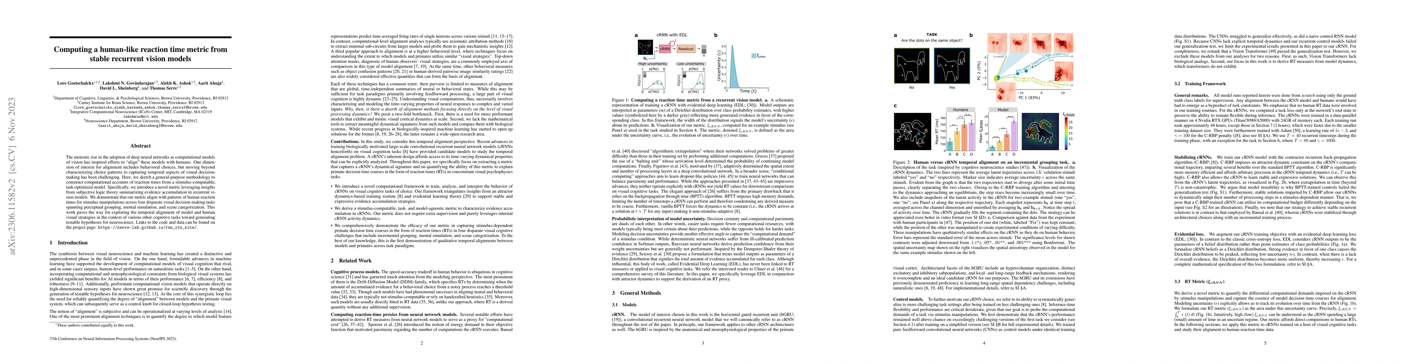 Thumbnail for Computing a human-like reaction time metric from stable recurrent vision
  models