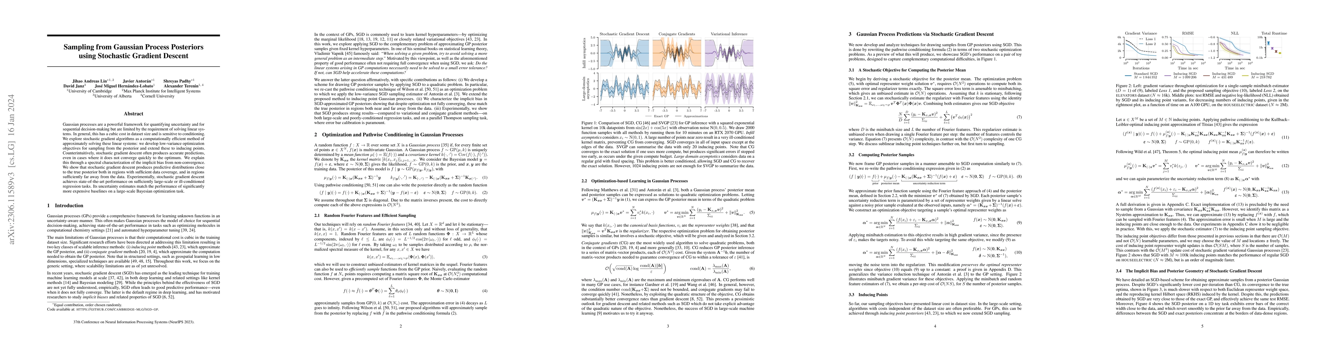 Thumbnail for Sampling from Gaussian Process Posteriors using Stochastic Gradient
  Descent