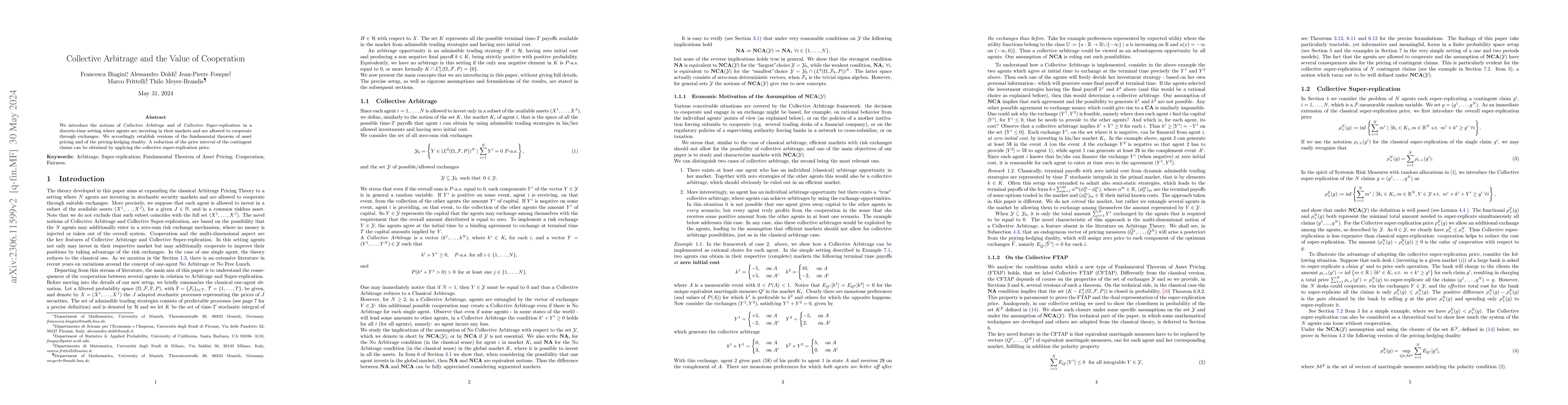 Thumbnail for Collective Arbitrage and the Value of Cooperation